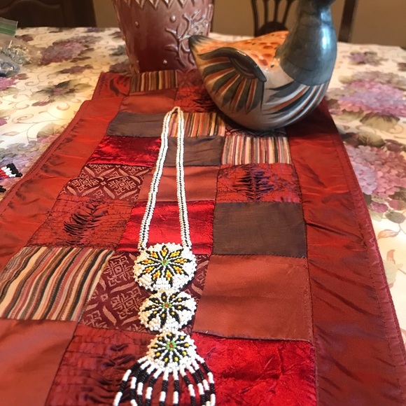 NATIVE AMERICAN FOLK ART BEADED NECKLACE 18” - Picture 13 of 16